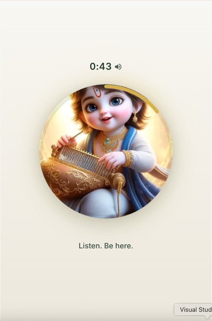 Atmam mobile app — daily prayer session